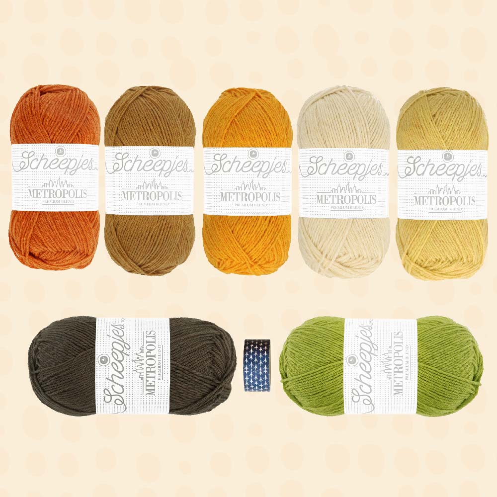 Scheepjes CKAL Goldcrest Scarf kit | Knitting yarn shop / dzijas veikals