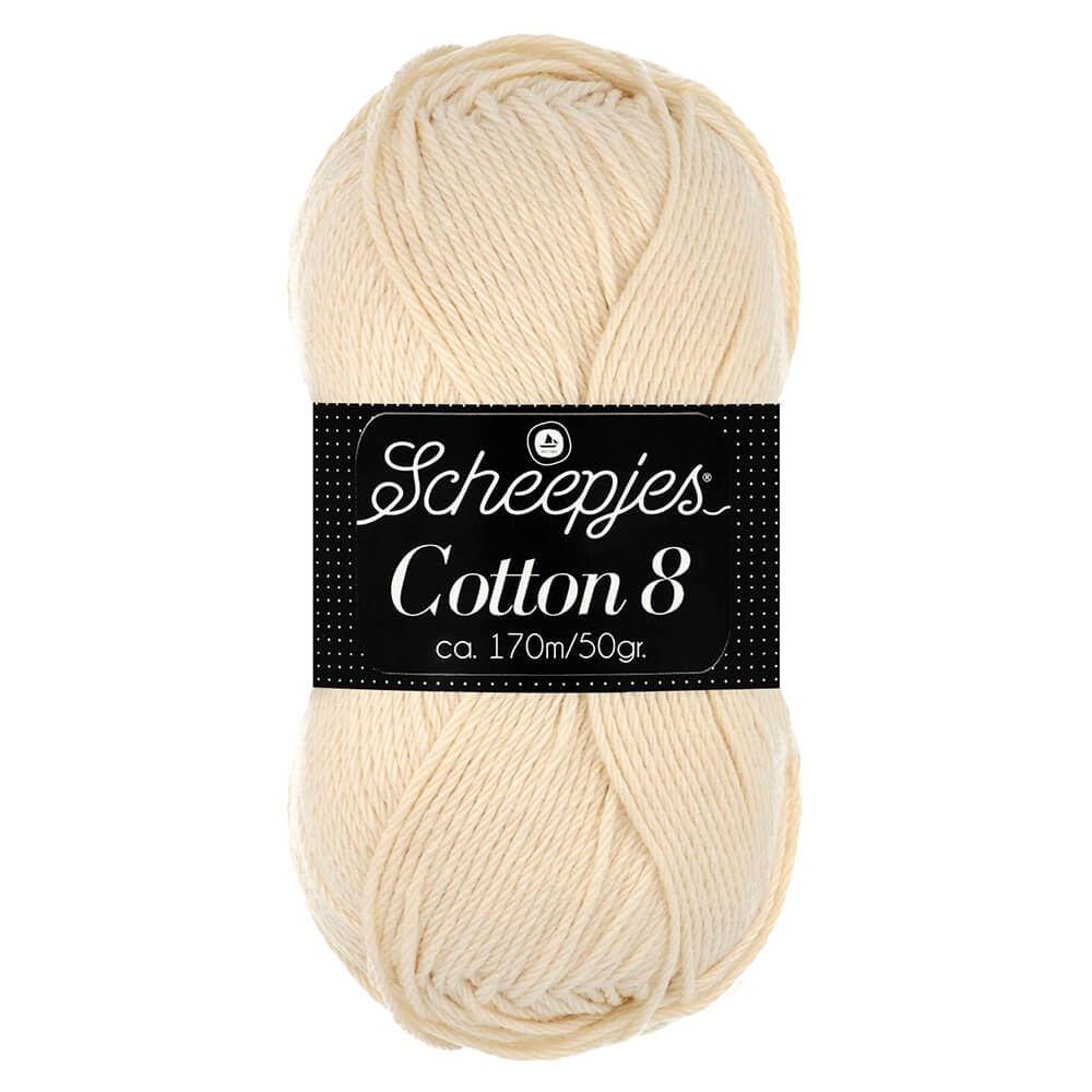 Scheepjes Cotton 8 - 50g 501 | Knitting yarn shop / dzijas veikals