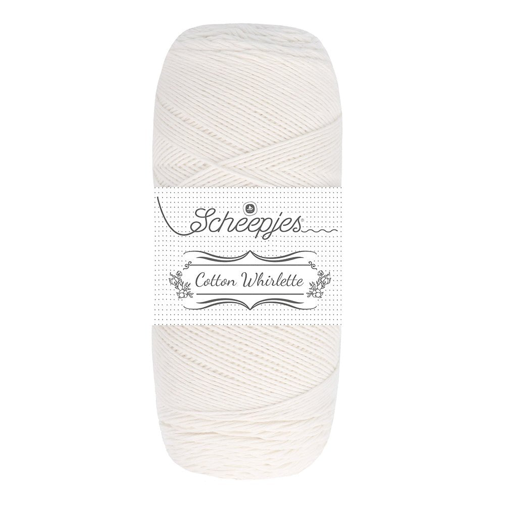 Scheepjes Cotton Whirl - 100% organic cotton yarn 804 Cream | Knitting yarn shop / dzijas veikals