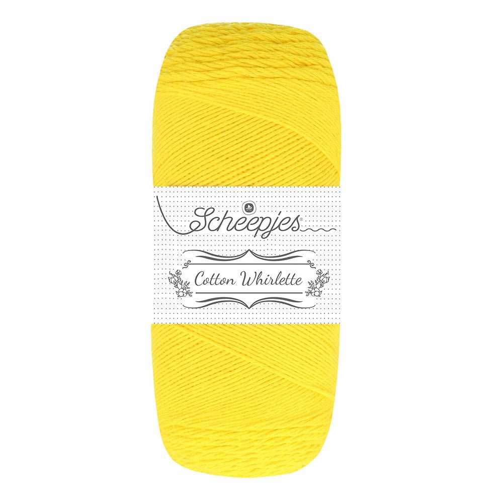 Scheepjes Cotton Whirl - 100% organic cotton yarn 816 Banana | Knitting yarn shop / dzijas veikals