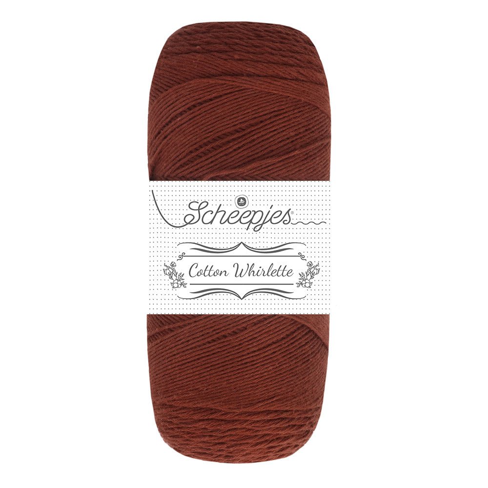 Scheepjes Cotton Whirl - 100% organic cotton yarn 817 Chocolate | Knitting yarn shop / dzijas veikals