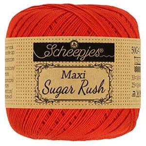 Scheepjes Maxi Sugar Rush 390 Poppy Rose | Knitting yarn shop / dzijas veikals
