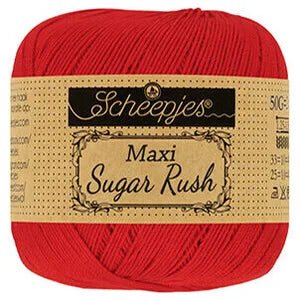 Scheepjes Maxi Sugar Rush 722 Red | Knitting yarn shop / dzijas veikals