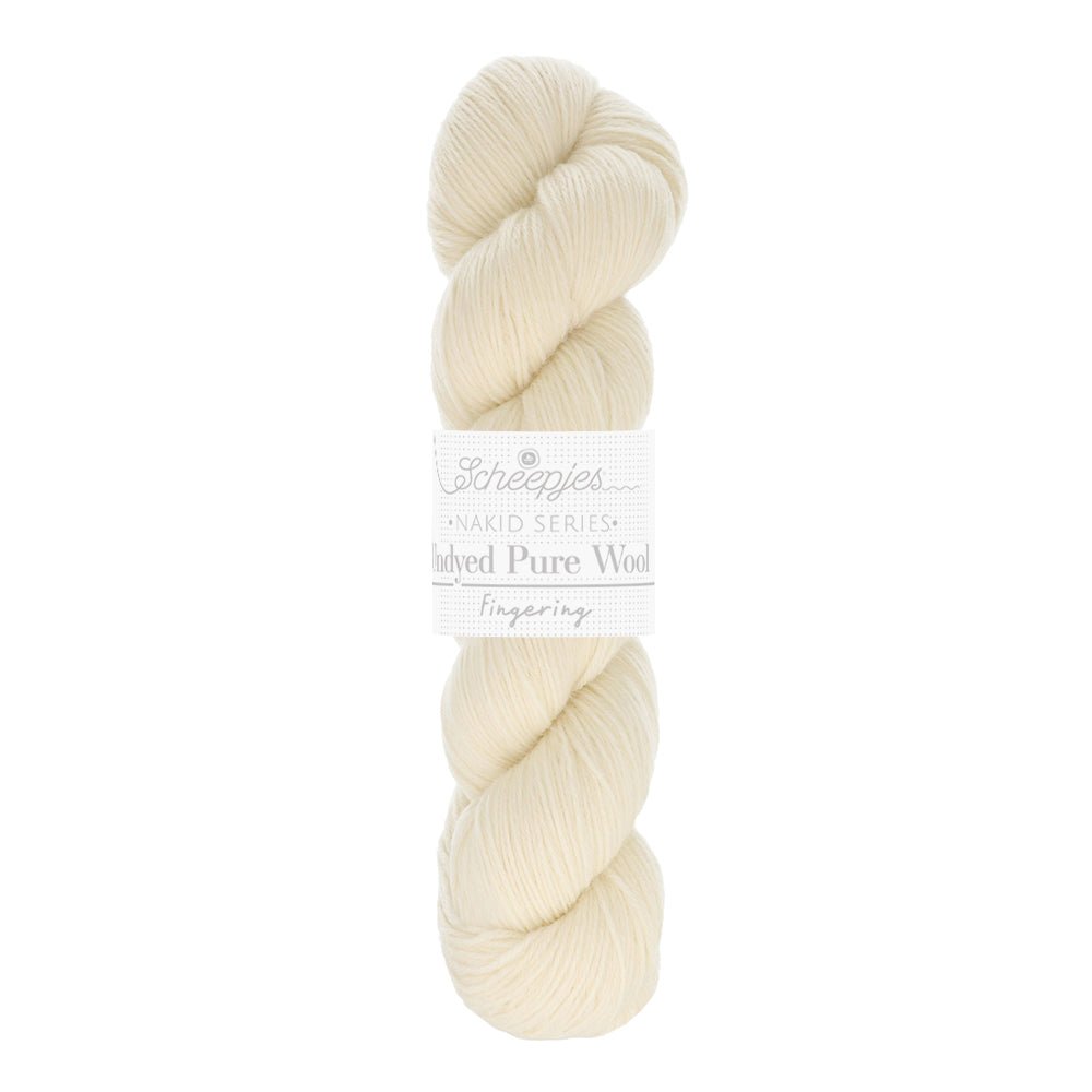 Scheepjes Nakid Series Undyed Pure Wool in 3 different weights: DK, Fingering, Sport Fingering | Knitting yarn shop / dzijas veikals