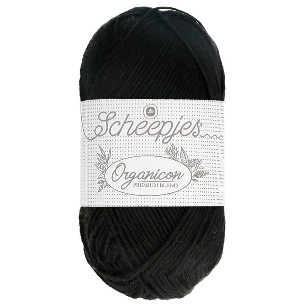 Scheepjes Organicon 50g 218 Ebony | Knitting yarn shop / dzijas veikals
