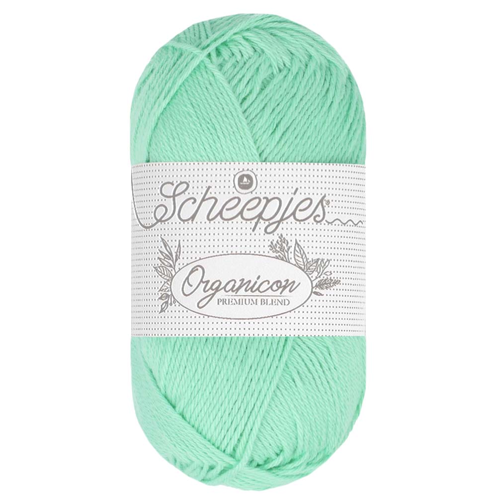 Scheepjes Organicon 50g 229 Spearmint | Knitting yarn shop / dzijas veikals