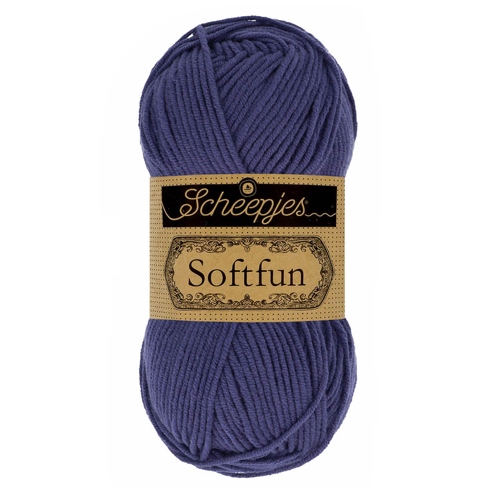 Scheepjes Softfun Yarn, colours 2401 - 2639 2463 Purple | Knitting yarn shop / dzijas veikals