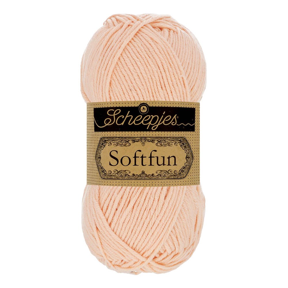 Scheepjes Softfun Yarn, colours 2401 - 2639 2466 Peach | Knitting yarn shop / dzijas veikals