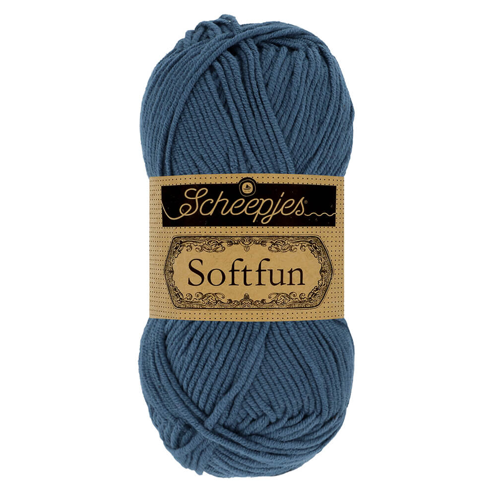 Scheepjes Softfun Yarn, colours 2401 - 2639 2489 Denim | Knitting yarn shop / dzijas veikals