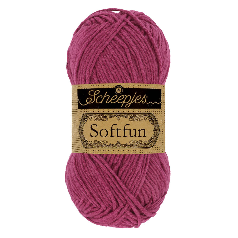 Scheepjes Softfun Yarn, colours 2401 - 2639 2534 Cyclamen | Knitting yarn shop / dzijas veikals