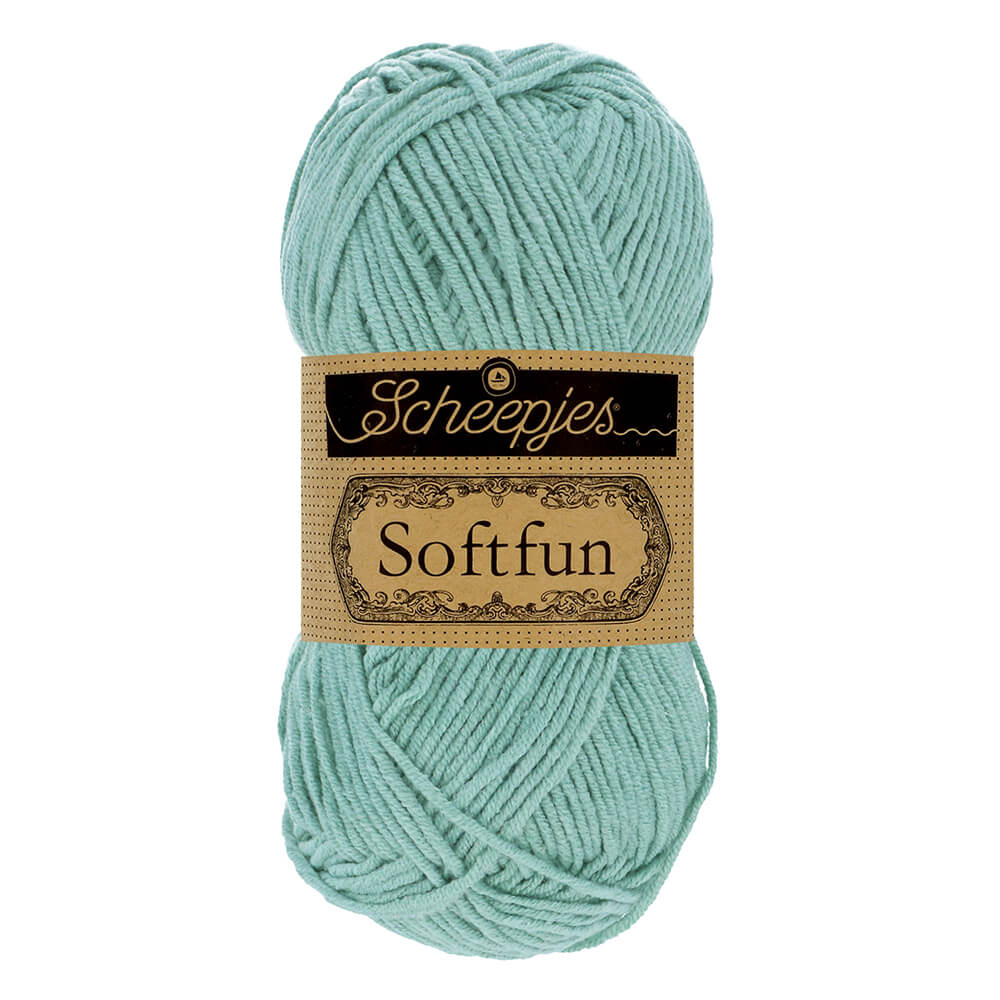 Scheepjes Softfun Yarn, colours 2401 - 2639 2625 Sea Mist | Knitting yarn shop / dzijas veikals