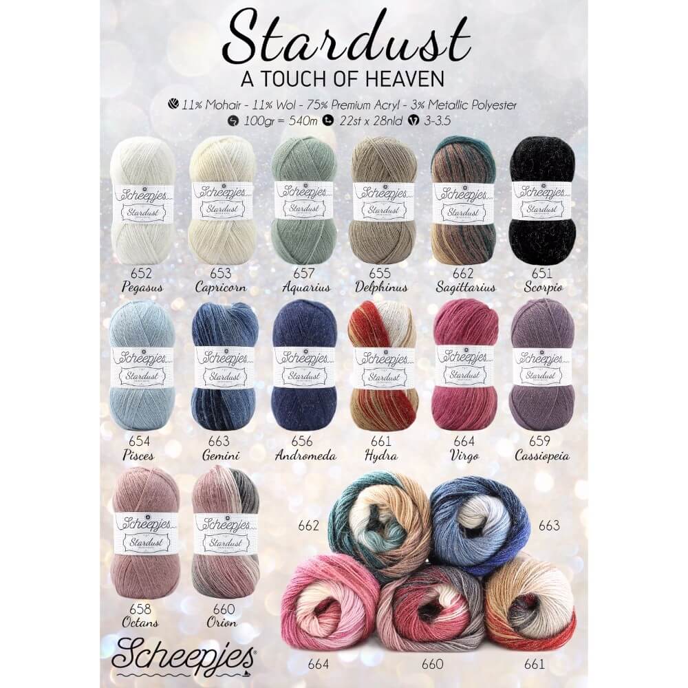 Scheepjes Stardust 100g 651 Scorpio | Knitting yarn shop / dzijas veikals