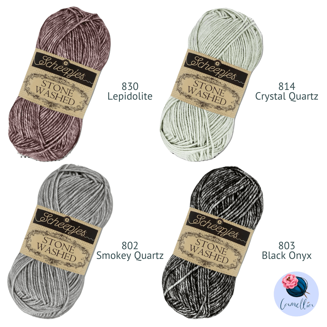 Scheepjes Stone Washed Yarn, 50g 801 Moon Stone | Knitting yarn shop / dzijas veikals