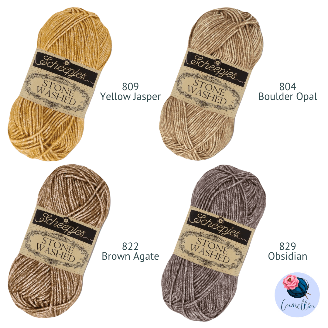 Scheepjes Stone Washed Yarn, 50g 801 Moon Stone | Knitting yarn shop / dzijas veikals