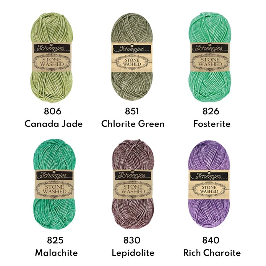 Scheepjes Stone Washed Yarn, 50g 801 Moon Stone | Knitting yarn shop / dzijas veikals