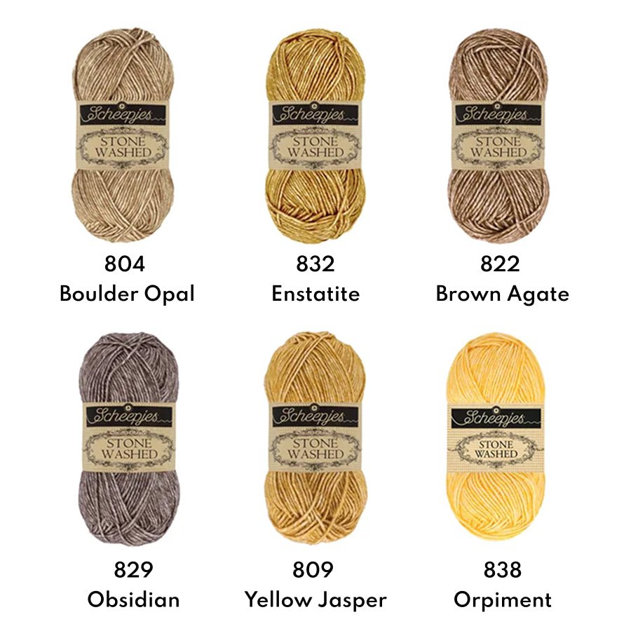 Scheepjes Stone Washed Yarn, 50g 801 Moon Stone | Knitting yarn shop / dzijas veikals