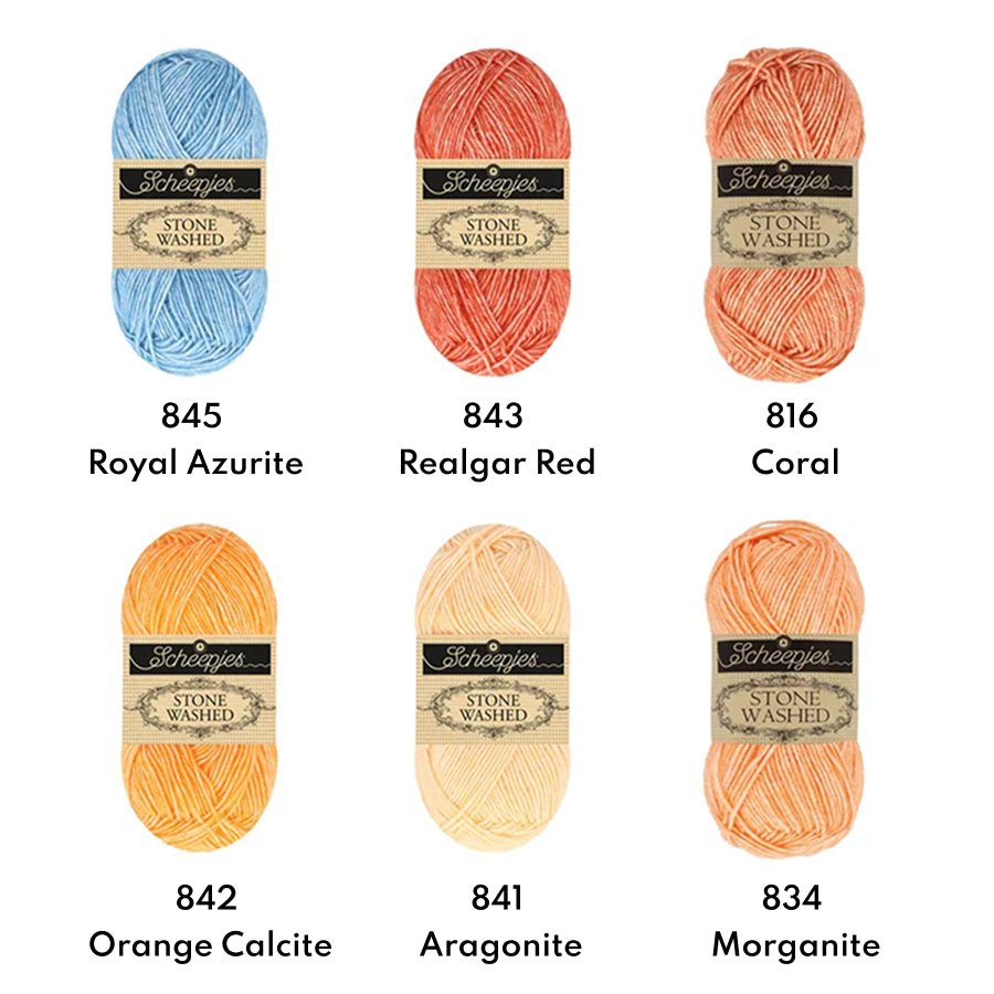 Scheepjes Stone Washed Yarn, 50g 801 Moon Stone | Knitting yarn shop / dzijas veikals