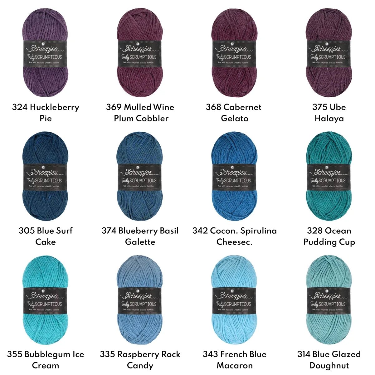 Scheepjes Truly Scrumptious , set of 5 pieces, each 100g 381 Goji Berry Smoothie | Knitting yarn shop / dzijas veikals