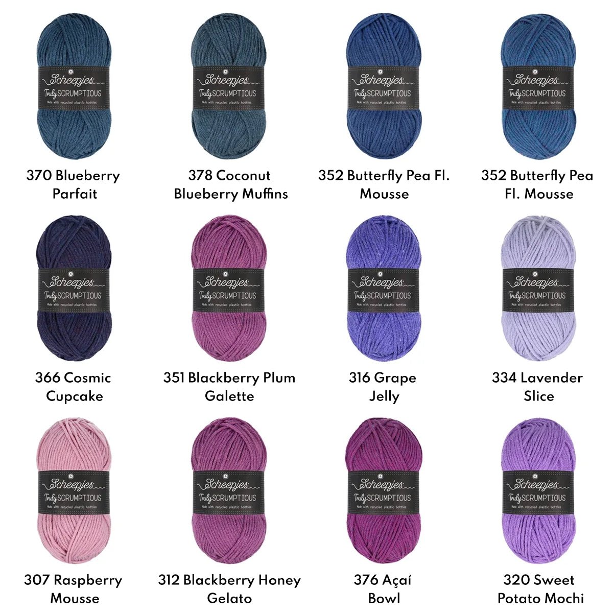 Scheepjes Truly Scrumptious , set of 5 pieces, each 100g 381 Goji Berry Smoothie | Knitting yarn shop / dzijas veikals