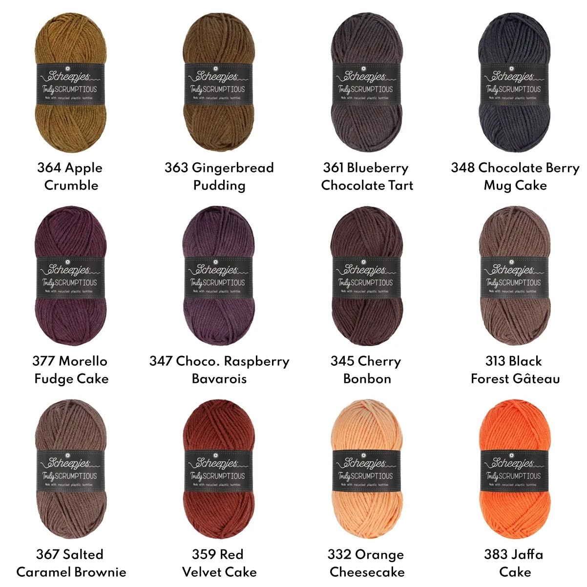 Scheepjes Truly Scrumptious , set of 5 pieces, each 100g 381 Goji Berry Smoothie | Knitting yarn shop / dzijas veikals