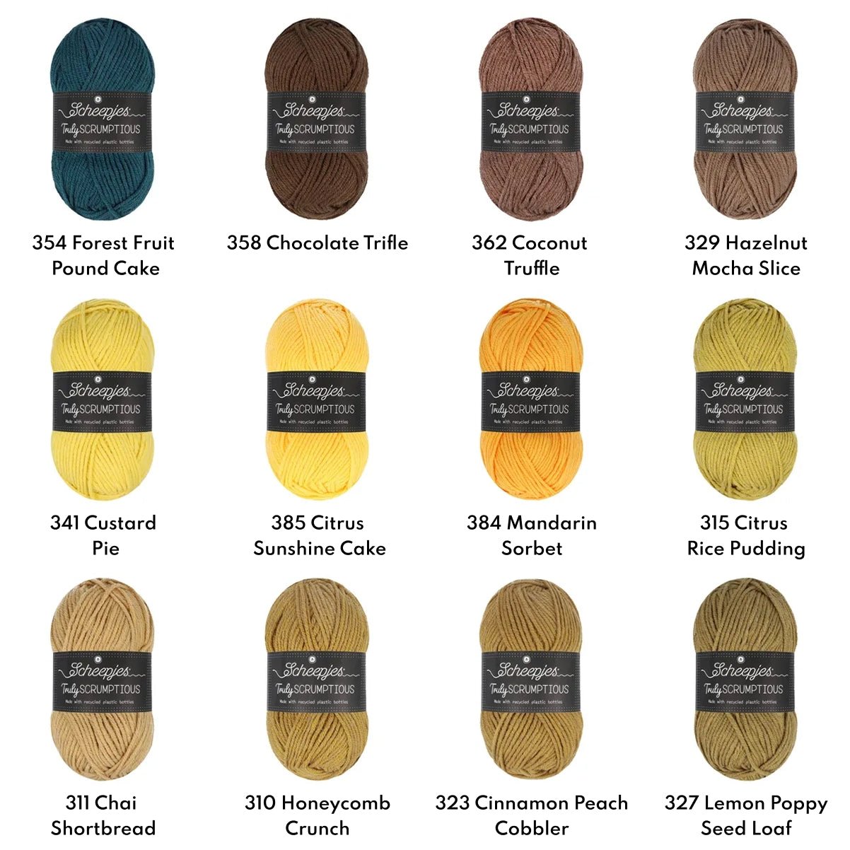 Scheepjes Truly Scrumptious , set of 5 pieces, each 100g 381 Goji Berry Smoothie | Knitting yarn shop / dzijas veikals