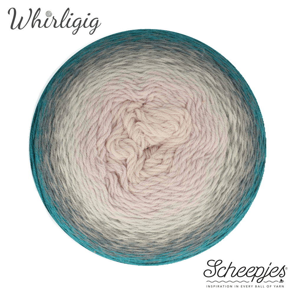 Scheepjes Whirligig, 450g 204 Teal to Lavender | Knitting yarn shop / dzijas veikals