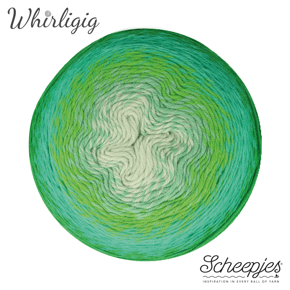 Scheepjes Whirligig, 450g 207 Green to Blue | Knitting yarn shop / dzijas veikals