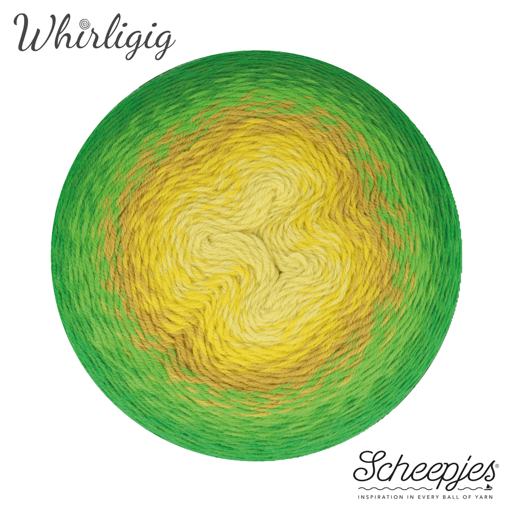 Scheepjes Whirligigette 100g 256 Green | Knitting yarn shop / dzijas veikals