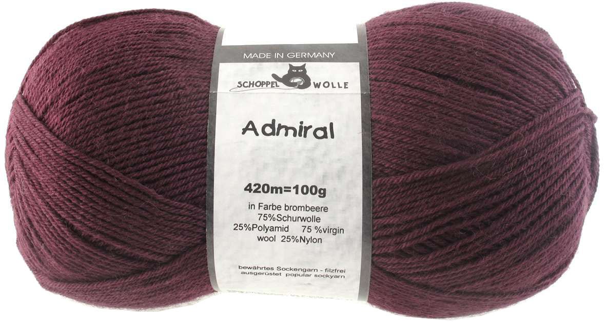 Schoppel Admiral sock yarn 2805 Blackberry | Knitting yarn shop / dzijas veikals