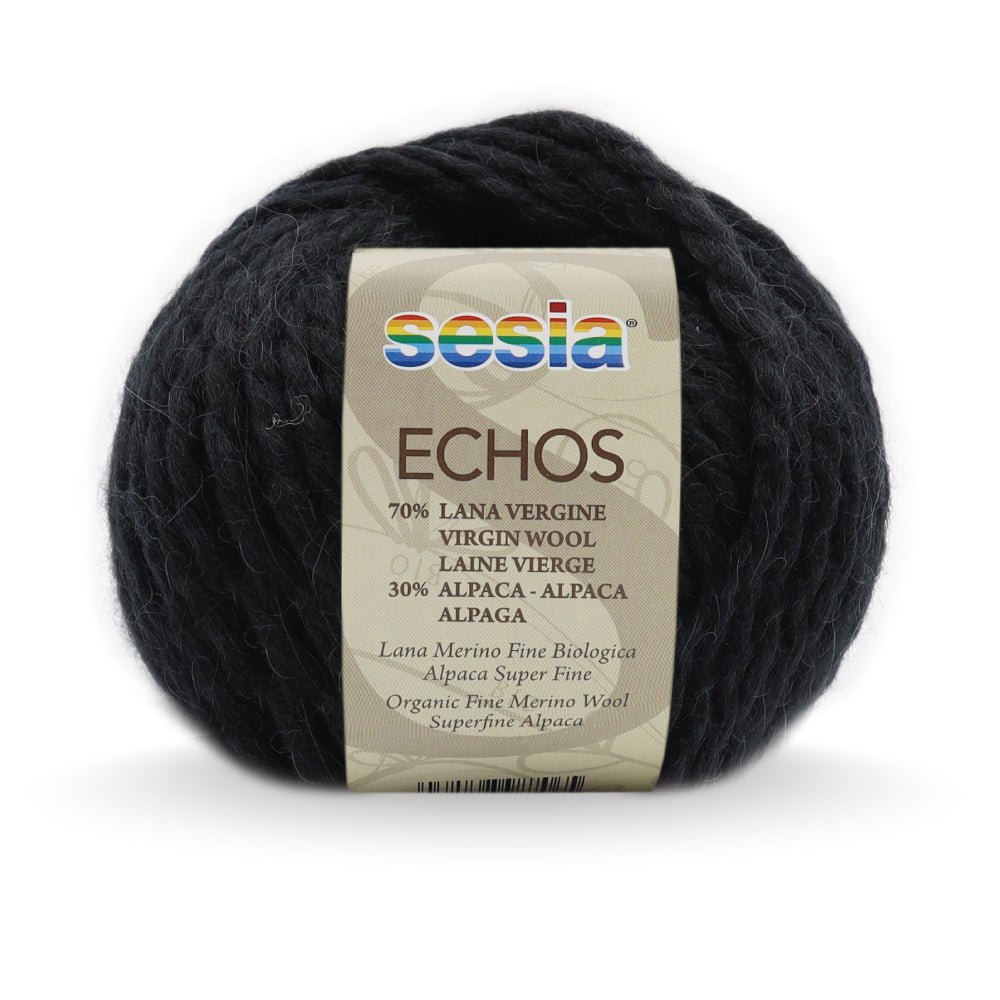 SESIA Echos ECHOS - 0067 NERO | Knitting yarn shop / dzijas veikals