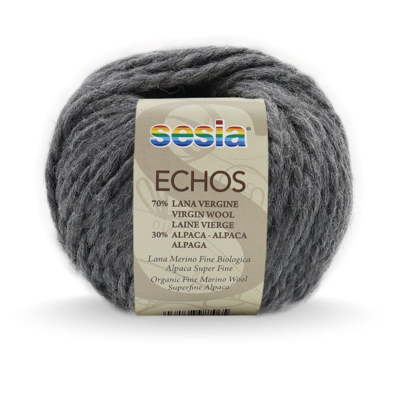 SESIA Echos ECHOS - 0461 GRIGIO TOPO | Knitting yarn shop / dzijas veikals