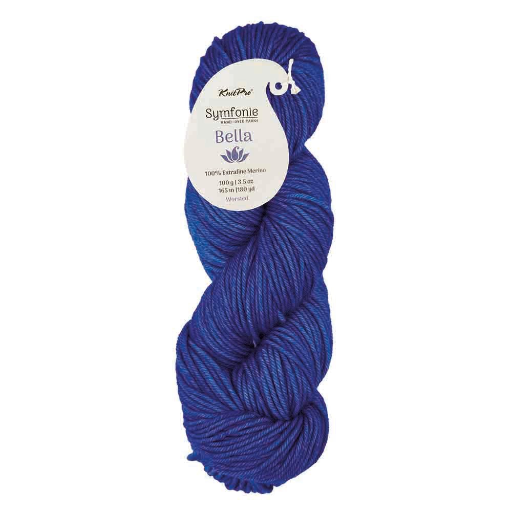 Symfonie Bella Semisolid – Hand-Dyed Superwash Merino Yarn SS4008 Cobalt Blue | Knitting yarn shop / dzijas veikals