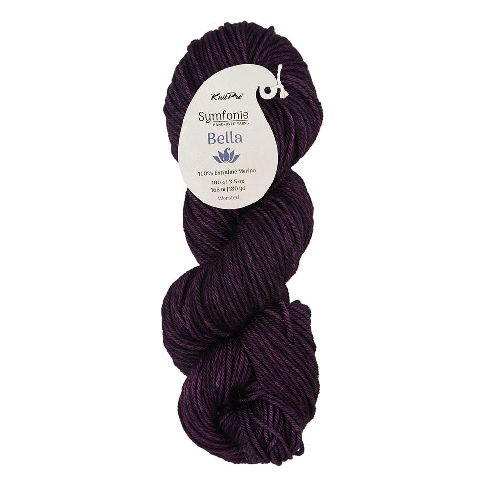 Symfonie Bella Semisolid – Hand-Dyed Superwash Merino Yarn SS4014 Java Plum | Knitting yarn shop / dzijas veikals