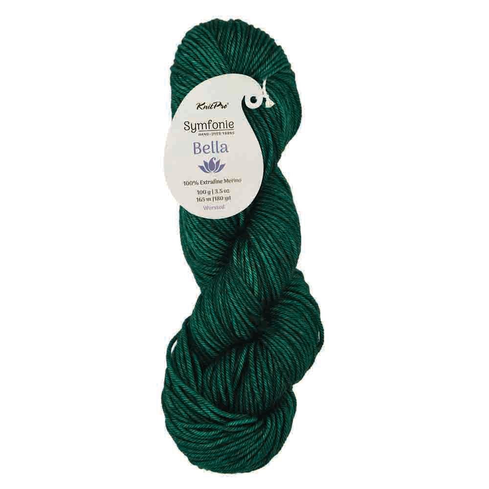 Symfonie Bella Semisolid – Hand-Dyed Superwash Merino Yarn SS4020 Deep Emerald | Knitting yarn shop / dzijas veikals