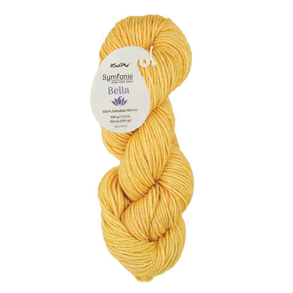 Symfonie Bella Semisolid – Hand-Dyed Superwash Merino Yarn SS4023 Sunshine | Knitting yarn shop / dzijas veikals