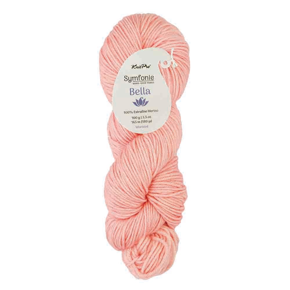 Symfonie Bella Semisolid – Hand-Dyed Superwash Merino Yarn SS4024 Coral Blush | Knitting yarn shop / dzijas veikals