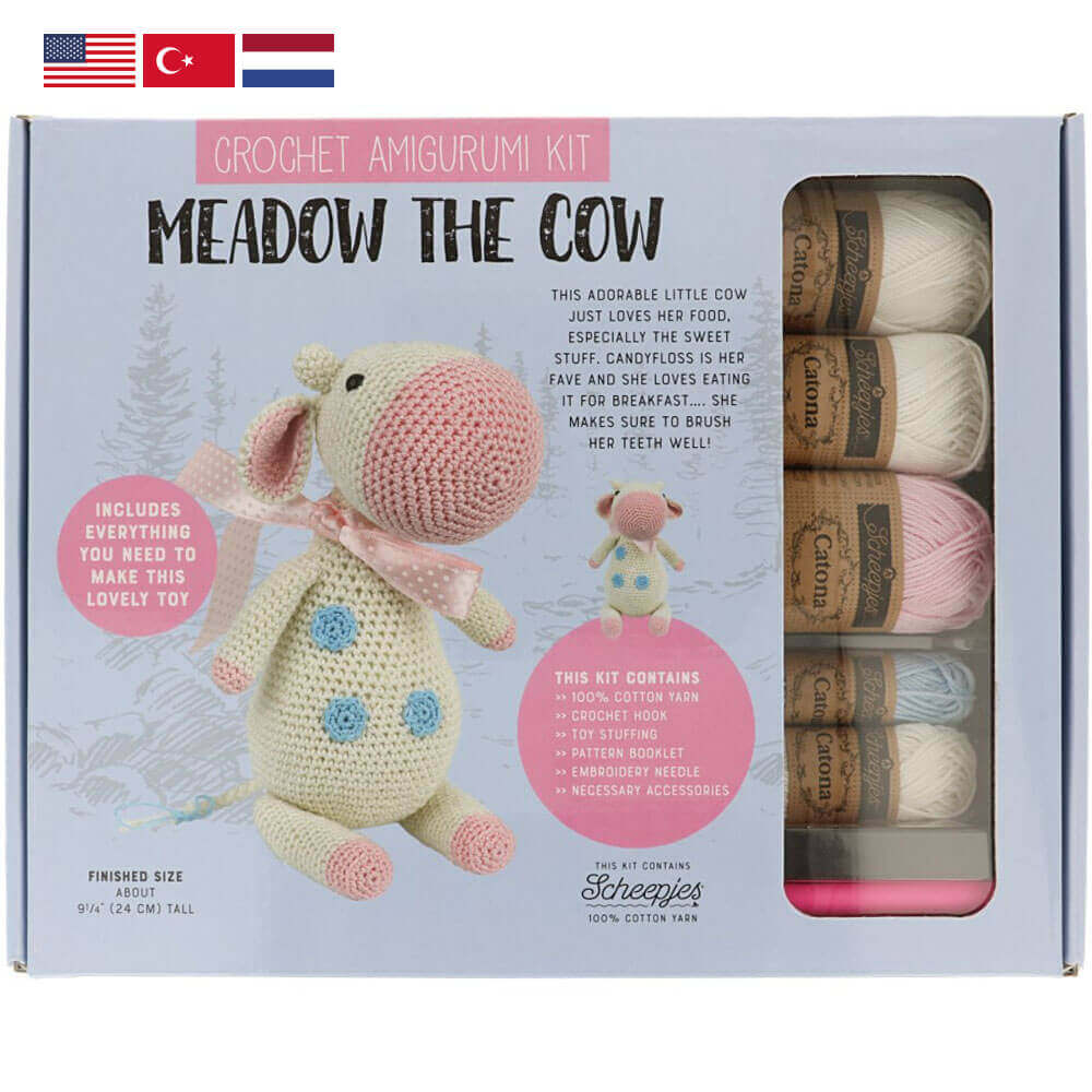 Tuva Crochet kit amigurumi Meadow the Cow | Knitting yarn shop / dzijas veikals
