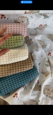 Vaffle fabric, 100% cotton, per meter old rose | Knitting yarn shop / dzijas veikals