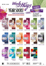 WOLLY HUGS Year Socks Yarn with Degrade Effect 13 | Knitting yarn shop / dzijas veikals