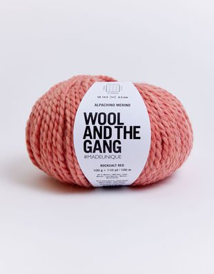 WOOL AND THE GANG Alpachino Merino Rocksalt Red | Knitting yarn shop / dzijas veikals