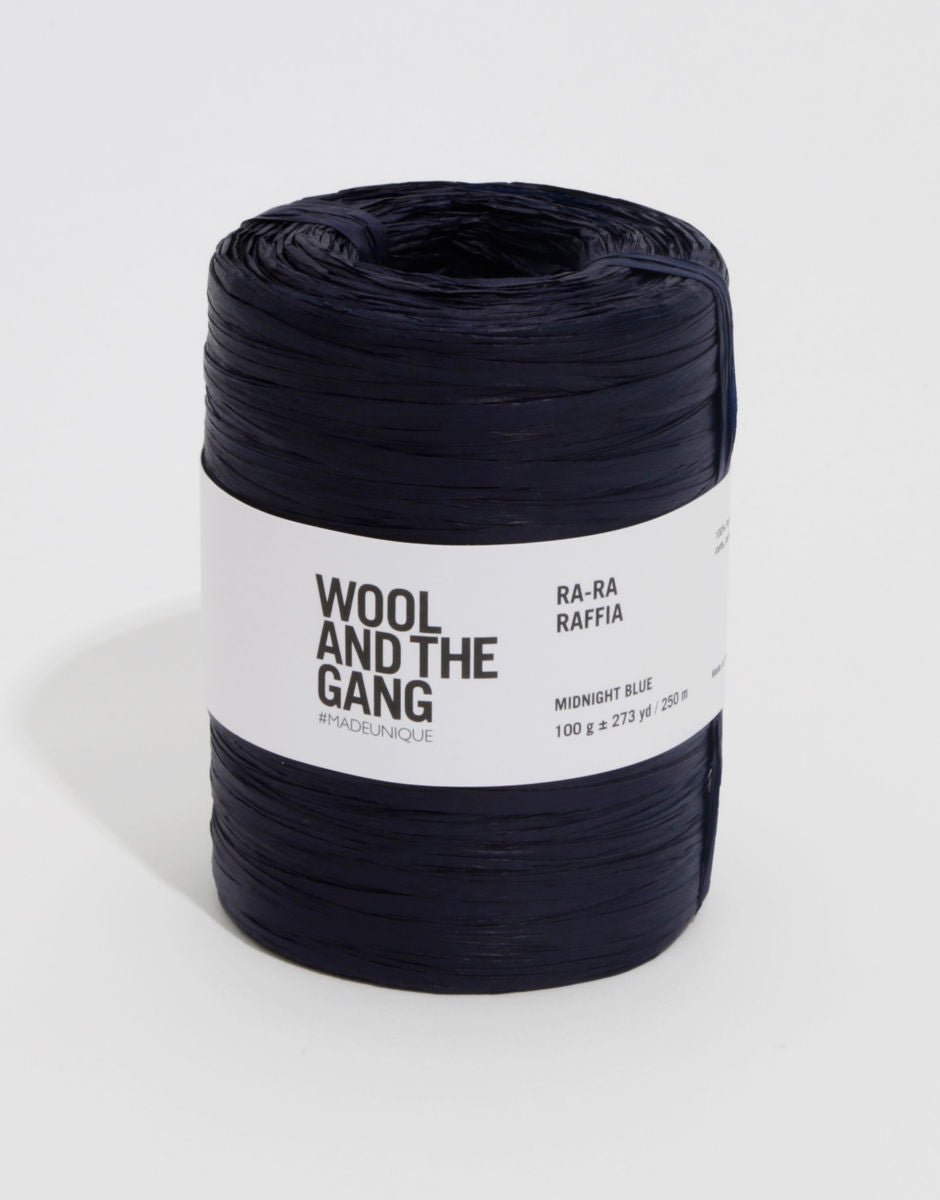 WOOL AND THE GANG Ra - Ra RAFFIA Midnight Blue | Knitting yarn shop / dzijas veikals
