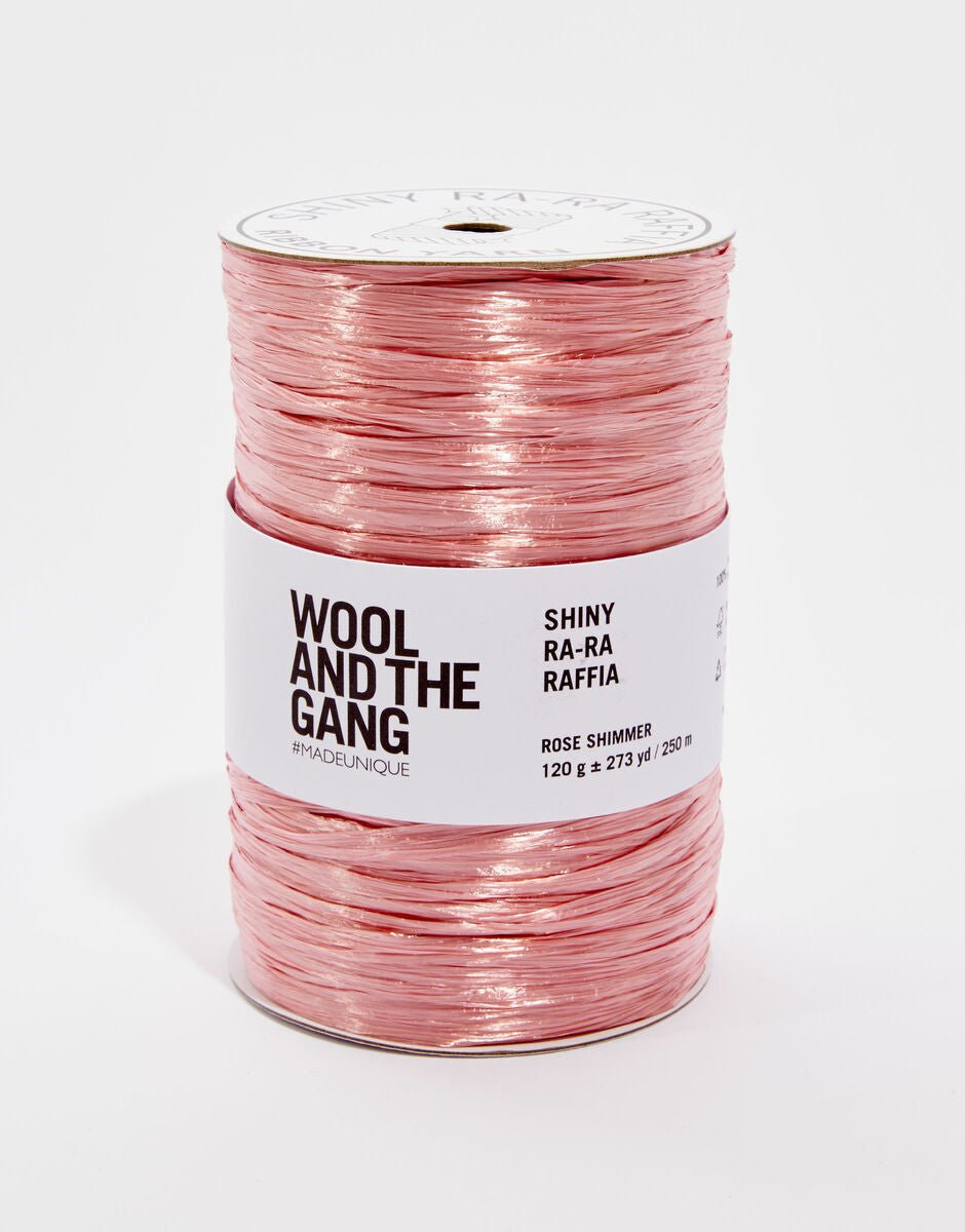 WOOL AND THE GANG Ra - Ra RAFFIA Rose Shimmer | Knitting yarn shop / dzijas veikals