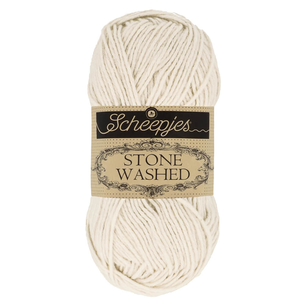 Scheepjes Stone Washed Yarn, 50g 801 Moon Stone | Knitting yarn shop / dzijas veikals