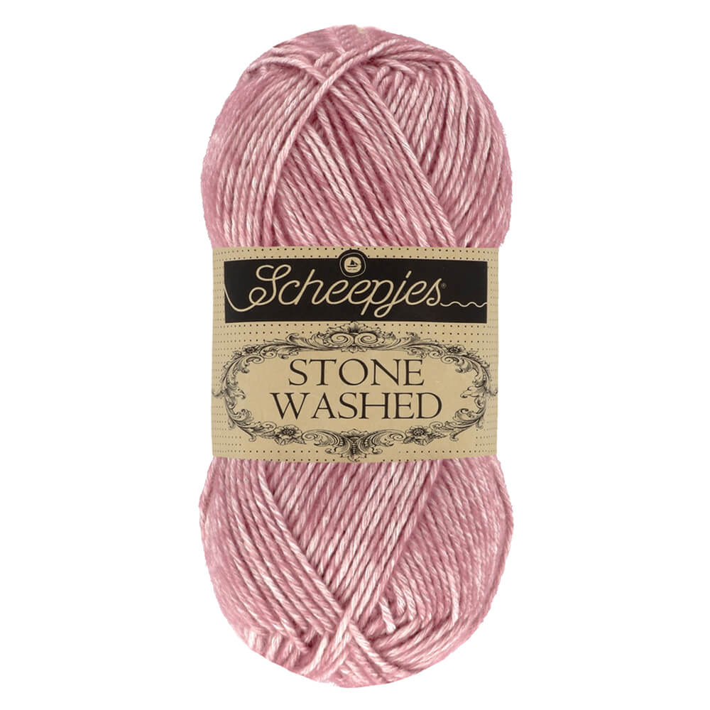 Scheepjes Stone Washed Yarn, 50g 808 Corundum Ruby | Knitting yarn shop / dzijas veikals