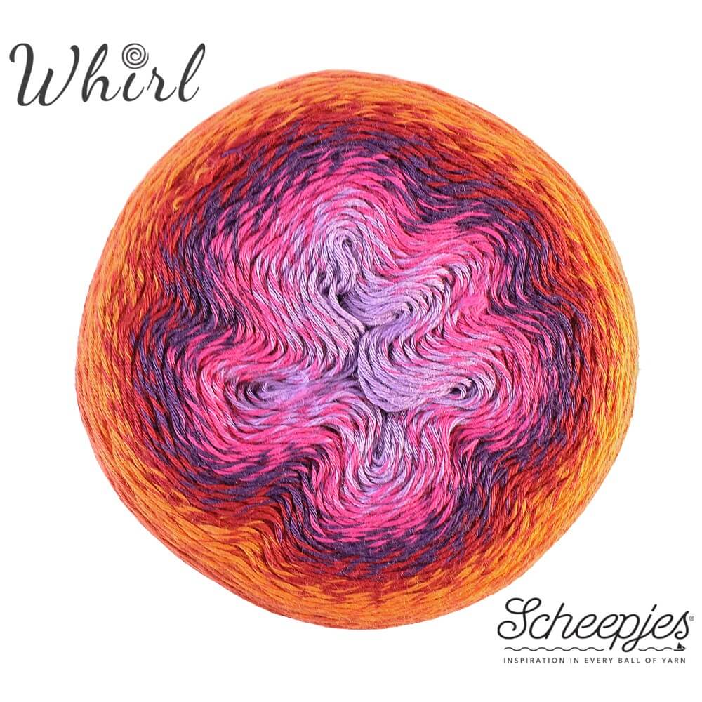 Scheepjes Whirl 1x1000m 764 Red Velvet Sunrise | Knitting yarn shop / dzijas veikals