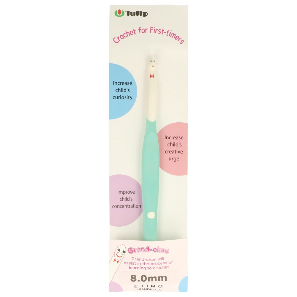 Tulip Etimo kids grand - chan crochet hook, different sizes 8.00mm, 10,00mm, 12.00mm 8.00 | Knitting yarn shop / dzijas veikals