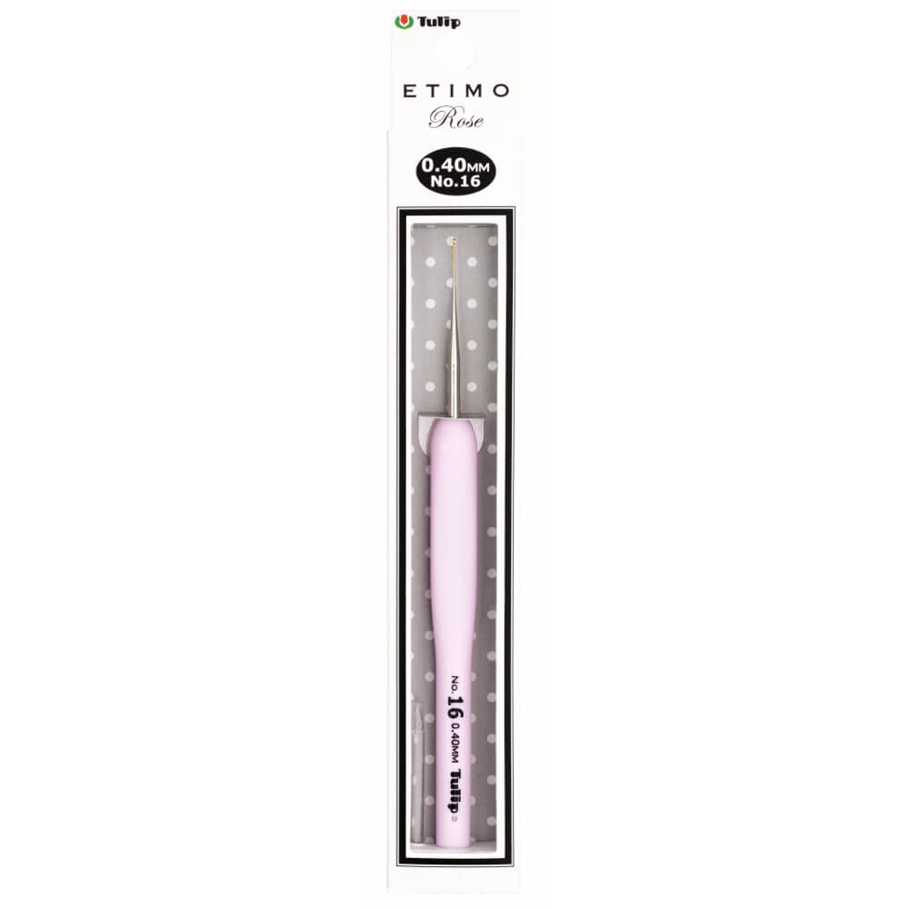 Tulip Etimo Rose crochet hook steel soft grip, sizes from 0.4 mm to 1.75 mm 0.40 | Knitting yarn shop / dzijas veikals