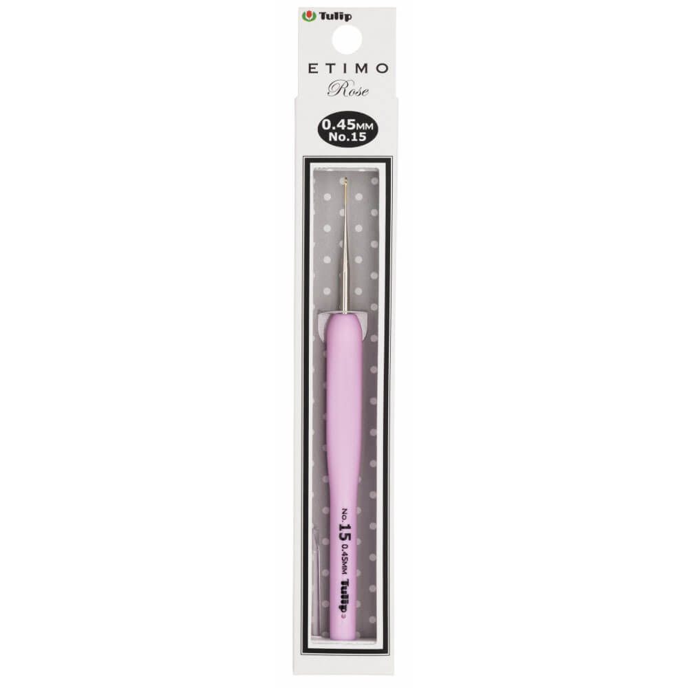Tulip Etimo Rose crochet hook steel soft grip, sizes from 0.4 mm to 1.75 mm 0.45 | Knitting yarn shop / dzijas veikals