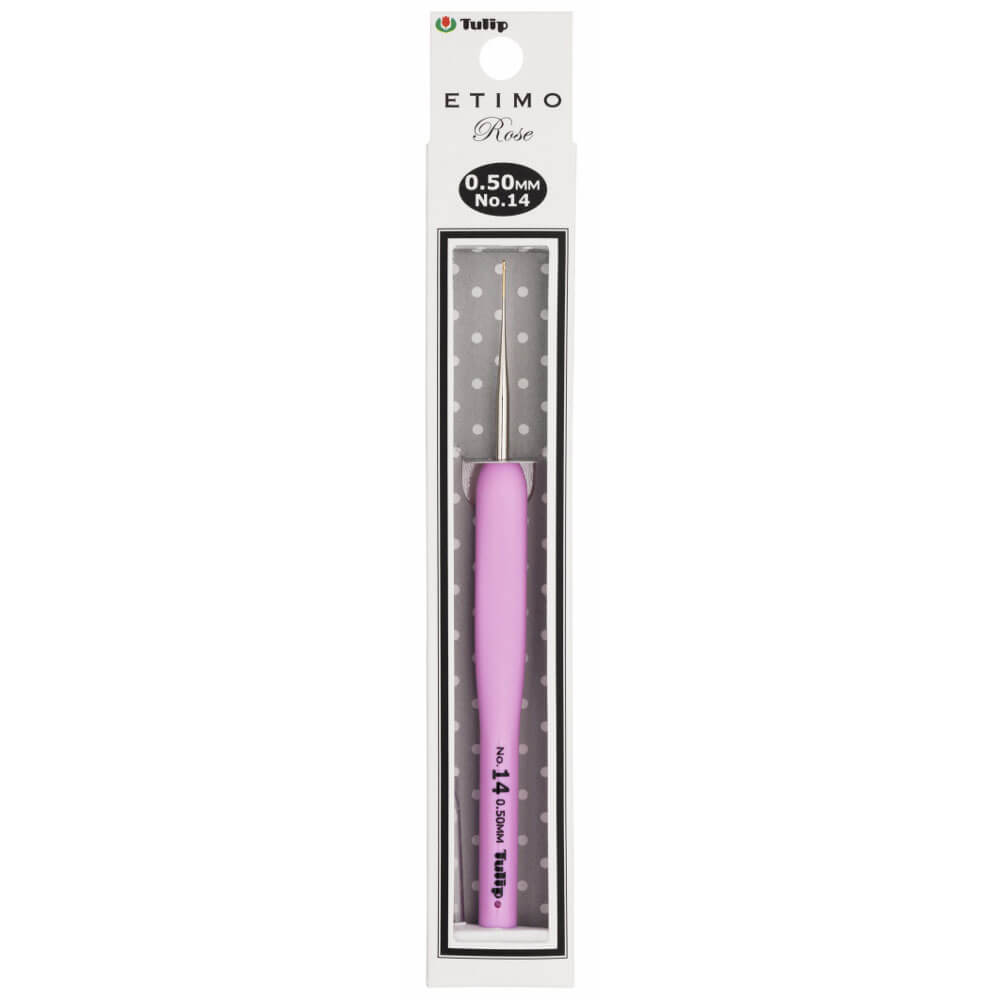Tulip Etimo Rose crochet hook steel soft grip, sizes from 0.4 mm to 1.75 mm 0.50 | Knitting yarn shop / dzijas veikals