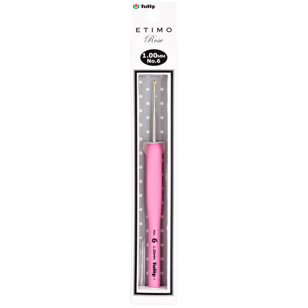 Tulip Etimo Rose crochet hook steel soft grip, sizes from 0.4 mm to 1.75 mm 1.00 | Knitting yarn shop / dzijas veikals
